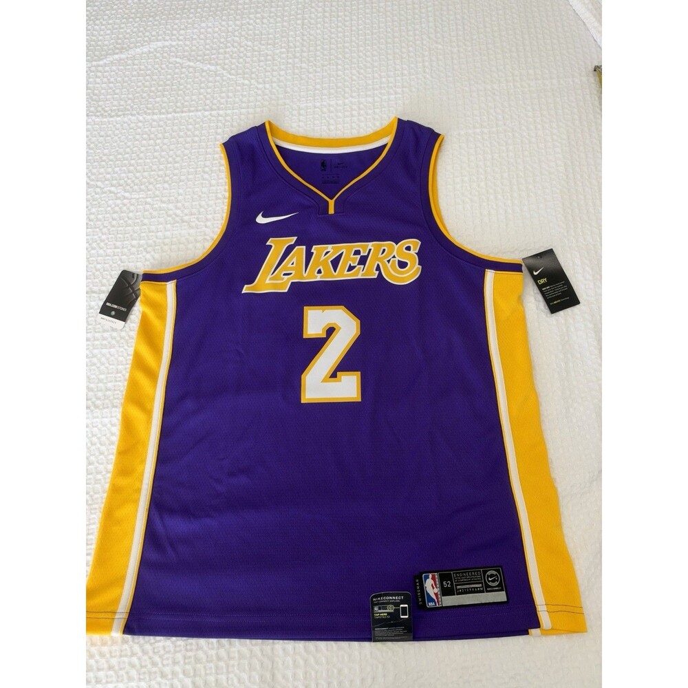 New Lonzo Ball Men's 52 XL Nike Swingman Los Angeles Lakers Purple Jersey